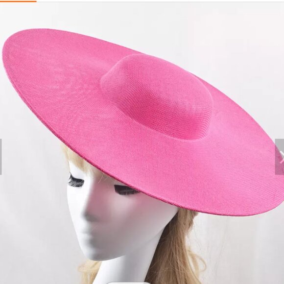 37cm Wide Brim Sinamay Fascinator base | DIY Kentucky | DIY Derby Hat base - Picture 1 of 8